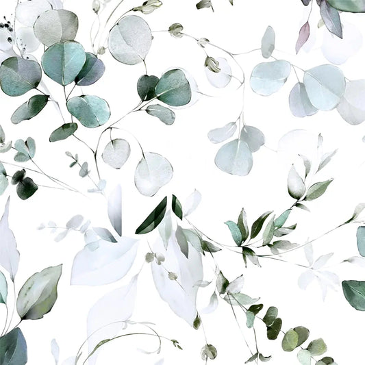 Green Leaf Contact Paper 17.5" x 118" Floral Leaf Wallpaper Peel and Stick Vintage Self Adhesive Wallpaper, Waterproof, Vinyl Wall Covering for Bedroom Cabinet Countertop Decor