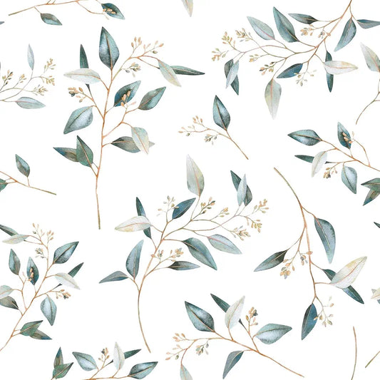Leaf Contact Paper 17.5In x 118In Boho Leaf Wallpaper Peel and Stick Self Adhesive Farmhouse Vintage Floral Wall Paper for Bedroom Countertop Drawers Decor