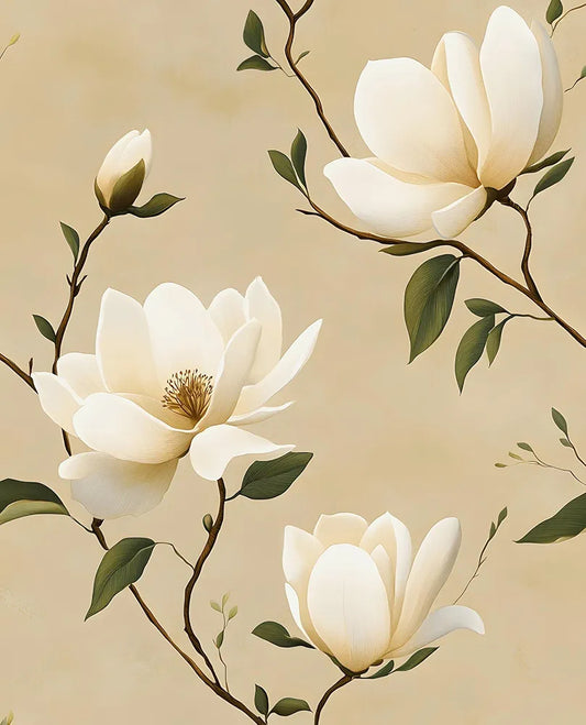 Vintage Floral Peel and Stick Wallpaper Chinoiserie Flowers Contact Paper for Bedroom 17.5"X118" Waterproof Self Adhesive Removable Boho Modern Leaf Wall Paper for Cabinets Bathroom Walls Bookcase