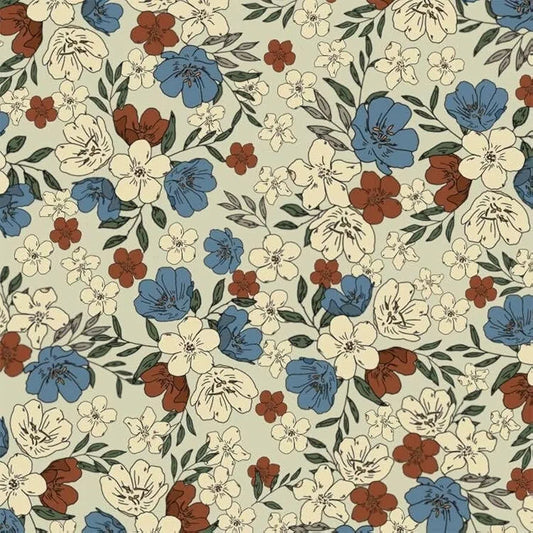 Vintage Floral Wallpaper Peel and Stick 17.5" x 118" Flower Contact Paper, Self-Adhesive Removable Wallpaper, Waterproof, Vinyl Wall Covering for Bedroom Cabinet Countertop Decor