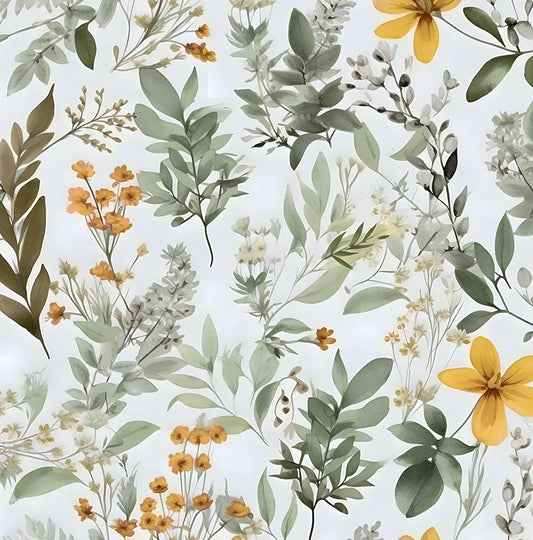Green Leaf Wallpaper Peel and Stick, Vintage Floral Leaf Contact Paper 17.5" x 118", Self Adhesive Removable Waterproof Wall Paper for Room Bedroom Walls Shelves Cabinet Table Decor