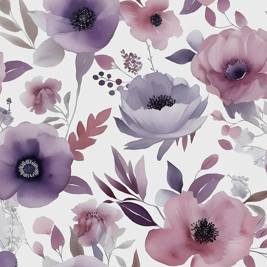 Watercolor Floral Wallpaper Peel and Stick, Flowers Contact Paper 17.5" x 118", Botanical Wall Paper Removable Self Adhesive Waterproof for Room Shelves Cabinet Drawer Table Decor 