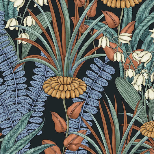 Boho Floral Peel and Stick Wallpaper Vintage Botanical Wallpaper, Self Adhesive Wall Mural 17.5" x 118" Tropical Rainforest Wall Paper for Bedroom Walls Cabinet 