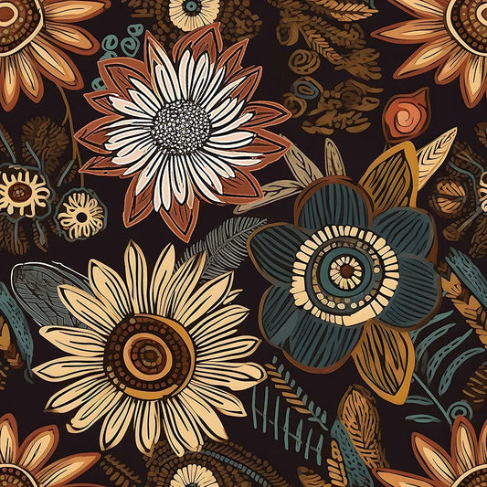 Boho Peel and Stick Wallpaper 17.5in x 118in Dark Floral Botanical Wall Paper Vinyl Waterproof Self-Adhesive Vintage Floral Contact Paper for Walls Drawers Bookcase Cabinets