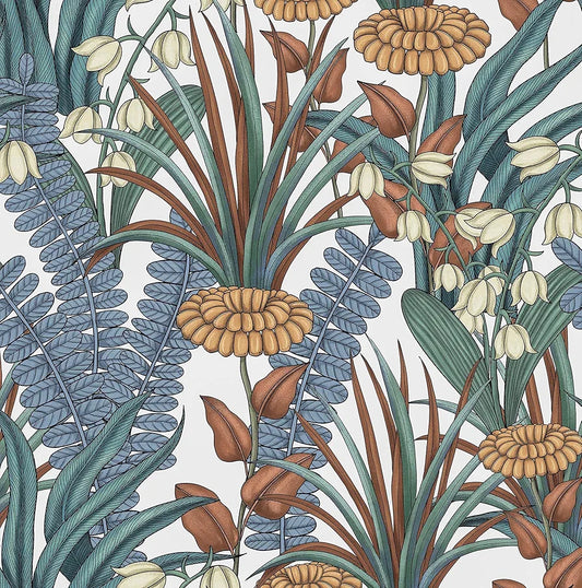 Boho Floral Peel and Stick Wallpaper, Vintage Botanical Contact Paper, Self Adhesive Wall Mural 17.5" x 118" Tropical Wall Paper Waterproof Removable for Bedroom Walls Cabinet 